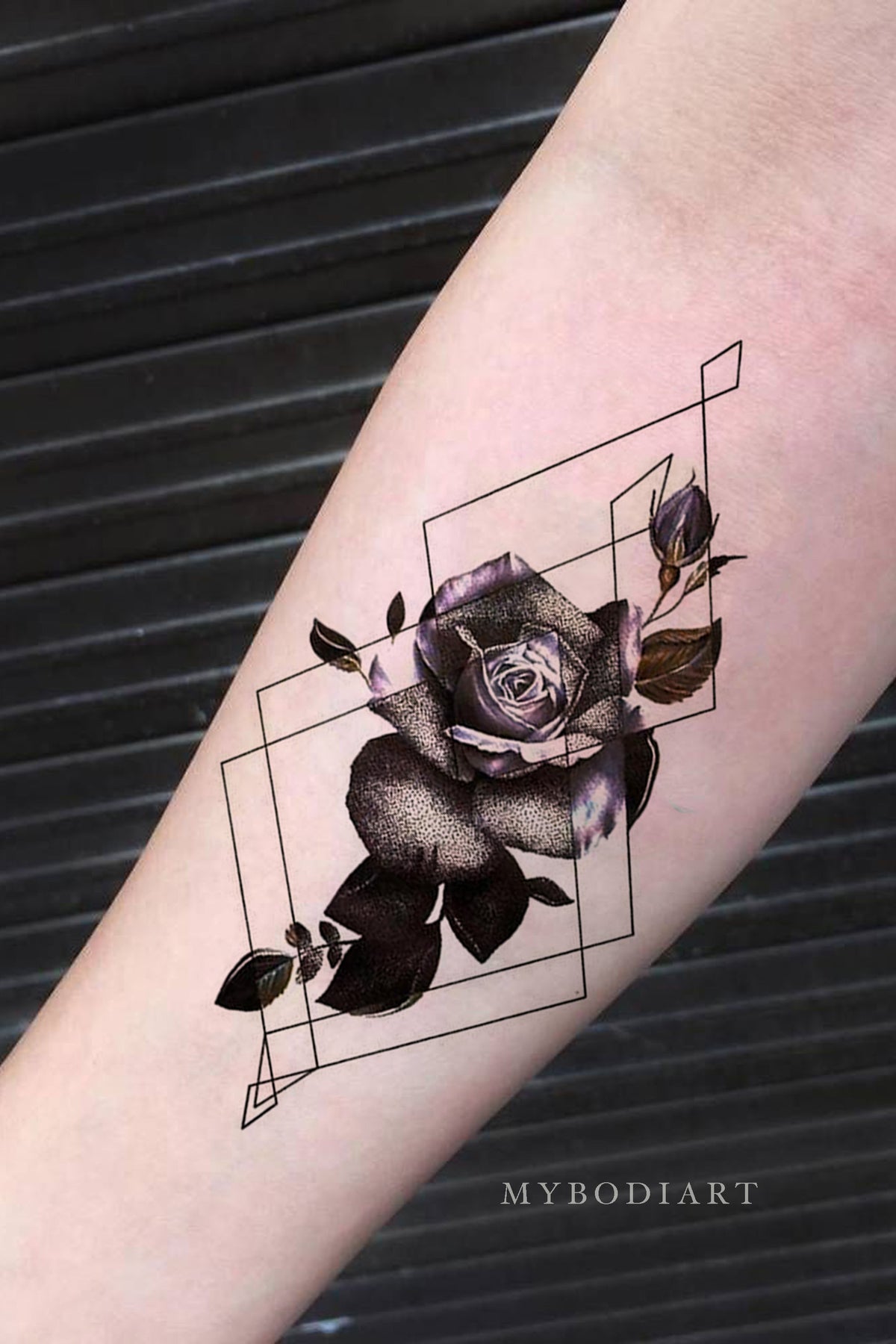 arrow and rose geometric download tattoo design – TattooDesignStock